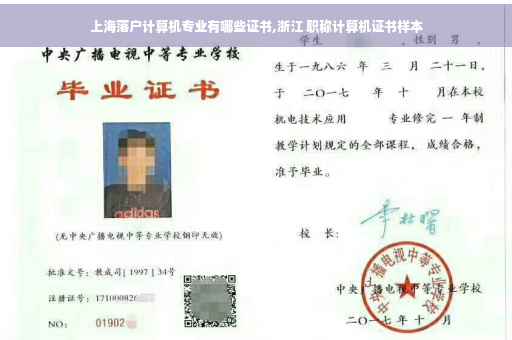 上海落户计算机专业有哪些证书,浙江 职称计算机证书样本