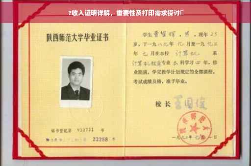 ?收入证明详解，重要性及打印需求探讨✨