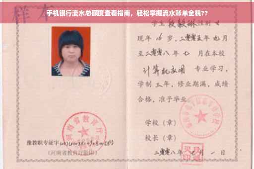 手机银行流水总额度查看指南，轻松掌握流水账单全貌??