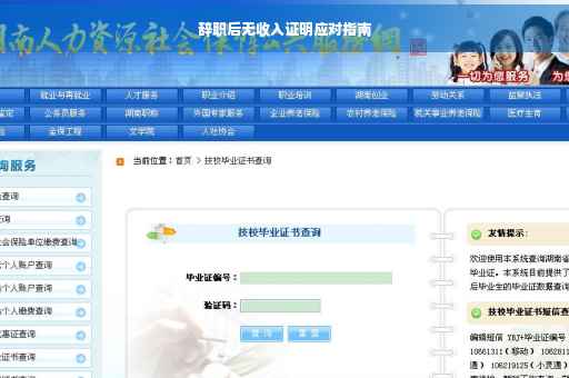 辞职后无收入证明应对指南