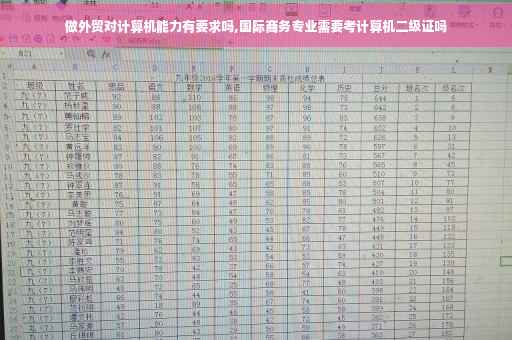 做外贸对计算机能力有要求吗,国际商务专业需要考计算机二级证吗