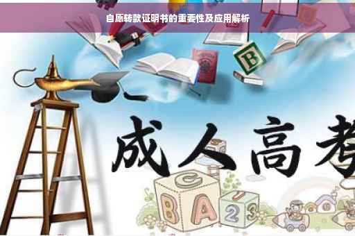 自愿转款证明书的重要性及应用解析