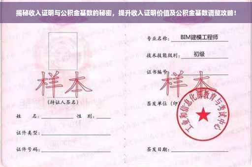 揭秘收入证明与公积金基数的秘密，提升收入证明价值及公积金基数调整攻略！
