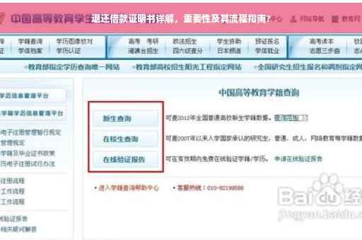 退还借款证明书详解，重要性及其流程指南?