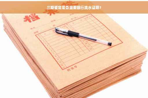 三期鉴定是否需要银行流水证明？