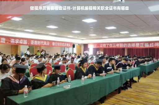 做程序员需要哪些证书-计算机编程相关职业证书有哪些