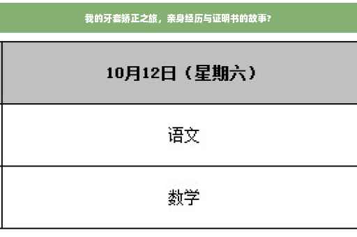 我的牙套矫正之旅，亲身经历与证明书的故事?