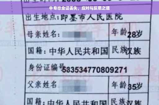 中专毕业证丢失，应对与反思之道