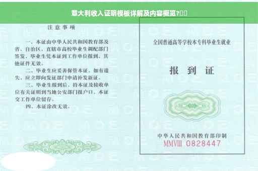意大利收入证明模板详解及内容概览?⚡️