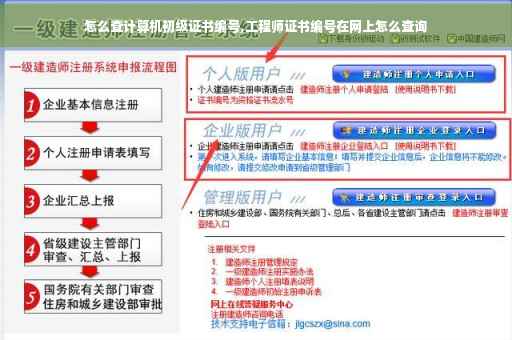 怎么查计算机初级证书编号,工程师证书编号在网上怎么查询
