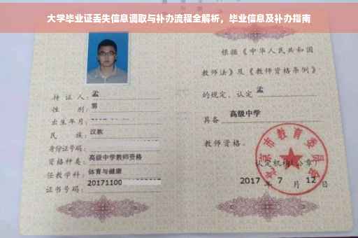 大学毕业证丢失信息调取与补办流程全解析，毕业信息及补办指南