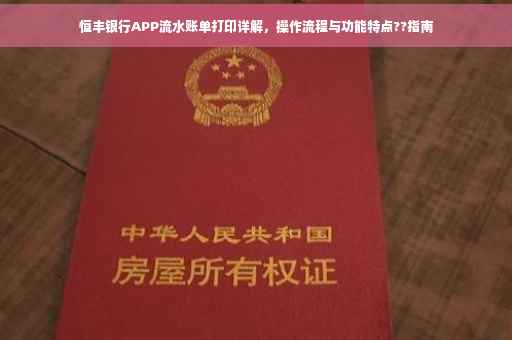 恒丰银行APP流水账单打印详解，操作流程与功能特点??指南