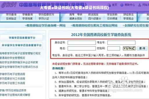 大专要a级证书吗(大专要a级证书吗现在)