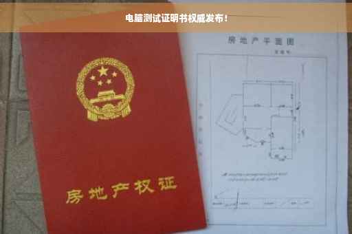 电脑测试证明书权威发布！
