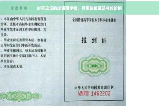 岁月见证的珍贵同学情，真挚友情证明书的价值