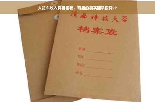 大货车收入真相揭秘，背后的真实面貌探究??