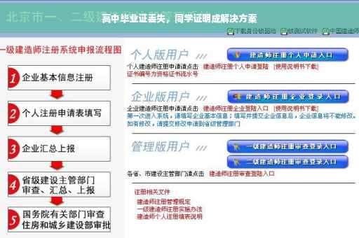 高中毕业证丢失，同学证明成解决方案