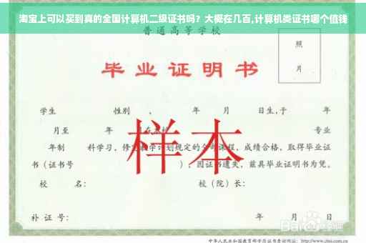 淘宝上可以买到真的全国计算机二级证书吗？大概在几百,计算机类证书哪个值钱