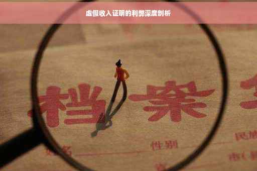 虚假收入证明的利弊深度剖析