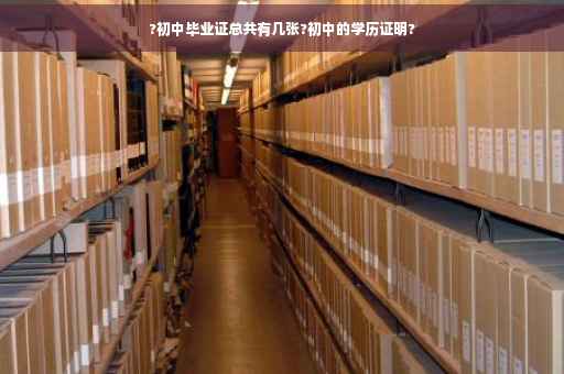 ?初中毕业证总共有几张?初中的学历证明?
