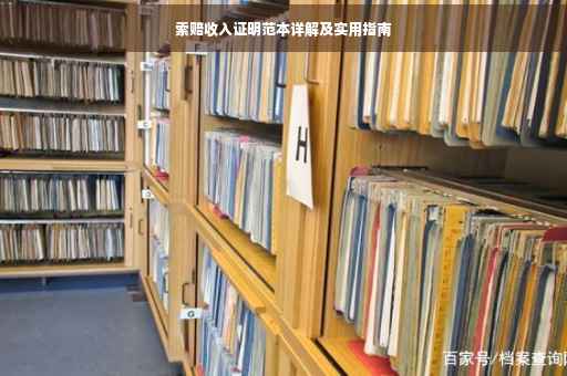索赔收入证明范本详解及实用指南