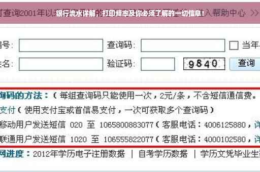 银行流水详解，打印频率及你必须了解的一切信息！