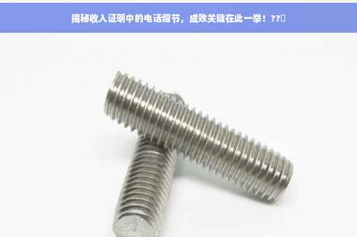 揭秘收入证明中的电话细节，成败关键在此一举！??✨