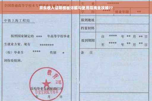 京东收入证明模板详解与使用指南全攻略??