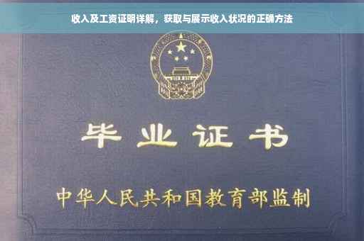 收入及工资证明详解，获取与展示收入状况的正确方法