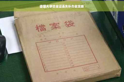 德国大学毕业证丢失补办全攻略