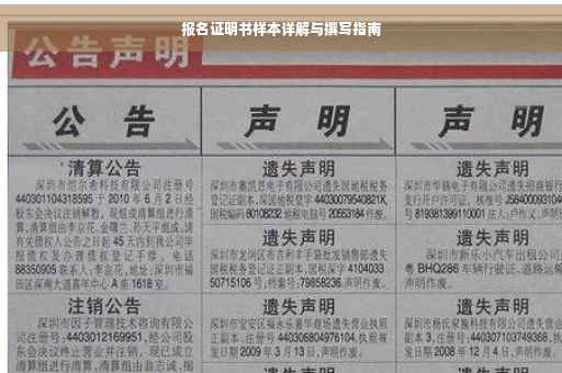 报名证明书样本详解与撰写指南