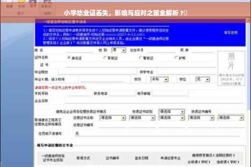 小学毕业证丢失，影响与应对之策全解析 ?✨