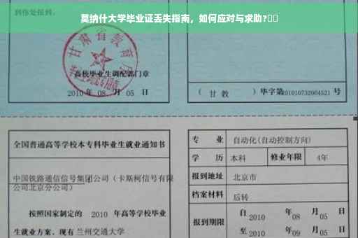莫纳什大学毕业证丢失指南，如何应对与求助?⚡️