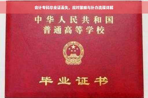 会计专科毕业证丢失，应对策略与补办流程详解