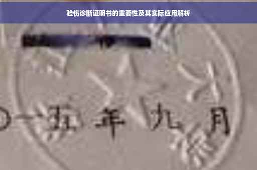 验伤诊断证明书的重要性及其实际应用解析