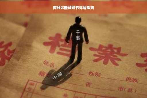 南县诊断证明书详解指南