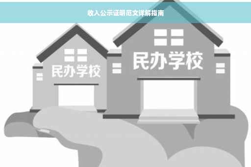 收入公示证明范文详解指南