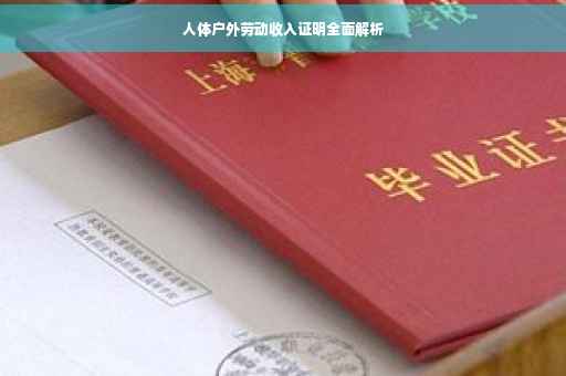 人体户外劳动收入证明全面解析