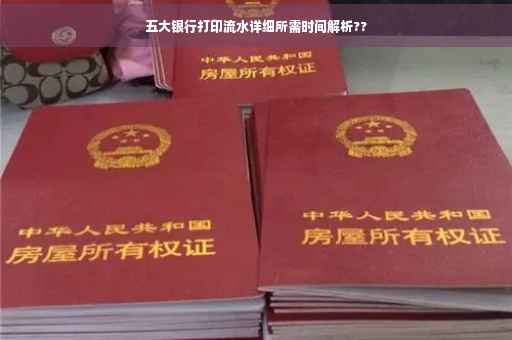 五大银行打印流水详细所需时间解析??