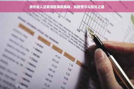 房贷收入证明造假真相揭秘，风险警示与防范之道