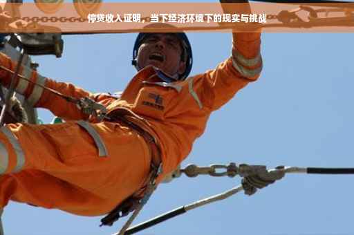 停贷收入证明，当下经济环境下的现实与挑战