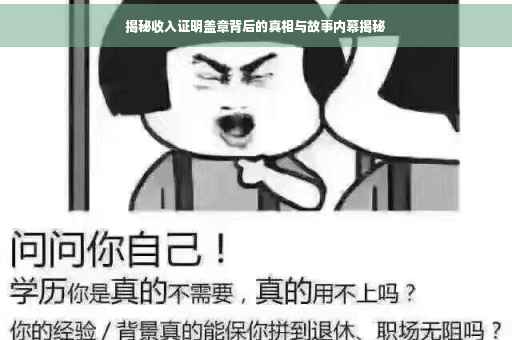 揭秘收入证明盖章背后的真相与故事内幕揭秘