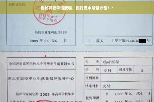 揭秘贷款申请流程，银行流水是否必备？?