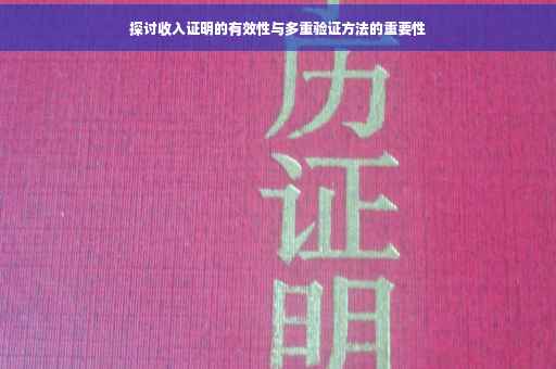 探讨收入证明的有效性与多重验证方法的重要性