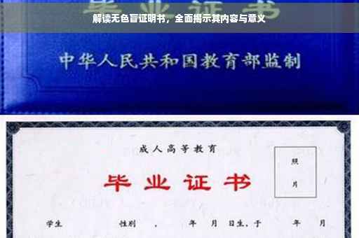 解读无色盲证明书，全面揭示其内容与意义