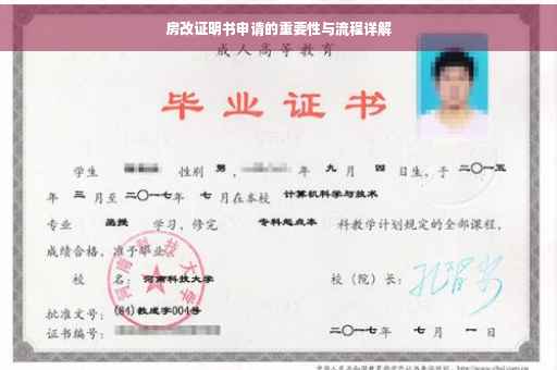 房改证明书申请的重要性与流程详解