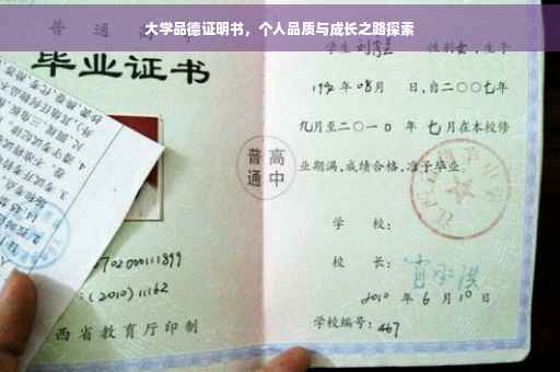 大学品德证明书，个人品质与成长之路探索