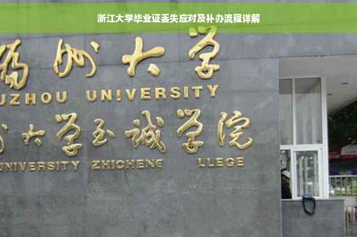 浙江大学毕业证丢失应对及补办流程详解