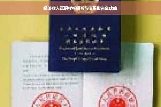 经济收入证明样板解析与使用指南全攻略