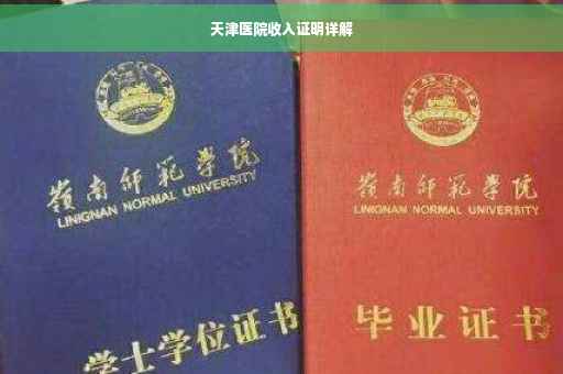 天津医院收入证明详解